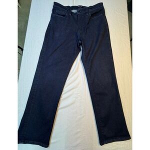 34 Heritage Mens Dark Wash Straight Leg Jeans 34/30 Blue Cotton Tencel Blend